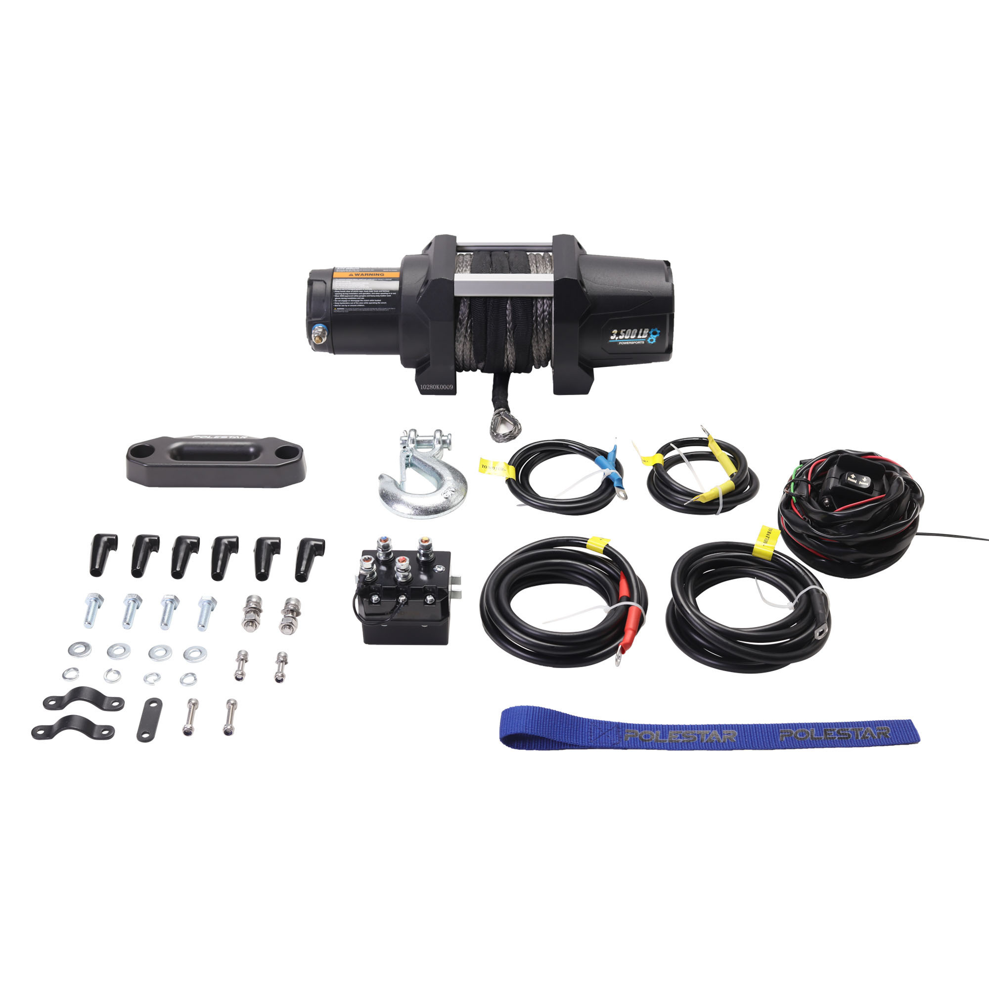 PoleStar ATV Winch — 3500-Lb. Capacity, 12V DC, Steel Rope